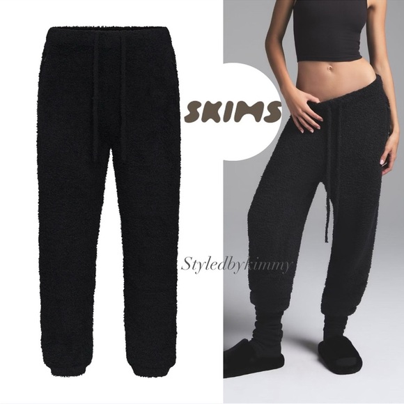SKIMS Cozy Knit Jogger Onyx Black Joggers L/XL NEW NWT